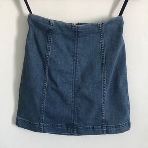 Free People denim mini skirt